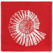 Madame Coco Charity Kırlent Kılıfı - Kırmızı/bej - 45X45 cm