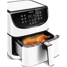 Cosori Premium XXL 5.8-Quart ( 5.5 Litre ) - 1700W Dokunmatik Panelli Yağsız AirFryer Fritöz - Beyaz