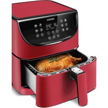 Cosori Premium XXL 5.8-Quart ( 5.5 Litre ) - 1700W Dokunmatik Panelli Yağsız AirFryer Fritöz - Kırmızı