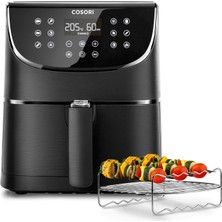 Cosori Premium XXL 5.8-Quart ( 5.5 Litre ) - Wi-Fi özellikli 1700W Dokunmatik Panelli Yağsız AirFryer Fritöz - Siyah