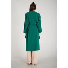 Feminist Zümrüt Krep Belden Kuşaklı Kimono 0107121.123