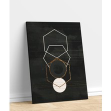 Uckanlar 3'lü Kanvas Tablo Seti Dekor Geometrik  Şekiller Dekoratif Soyut