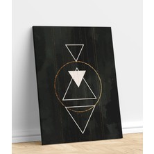 Uckanlar 3'lü Kanvas Tablo Seti Dekor Geometrik  Şekiller Dekoratif Soyut