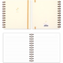 Matt Notebook 15X15 cm Kare 2'li Set Spiralli Çizgili Tarihsiz Not Defteri Papatya