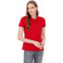 U.S. Polo Assn. Kadın Kırmızı Basic T-Shirt 50246272-VR171