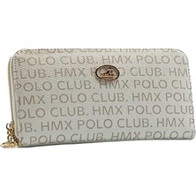 Duygushoesbag Kadın Cüzdan Bölmeli Fermuarlı Büyük Boy Yazılı Armalı