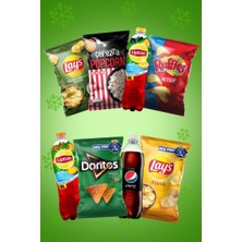 Yaz Cips ve Içecek Paketi (Lay’s, Ruffles, Doritos, Çerezza, Lipton Ice Tea, Pepsi)