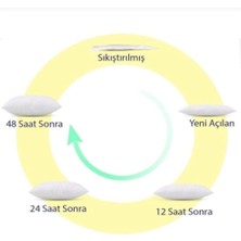 Enti Ev Tekstili 2 Adet Antialerjik Boncuk Slikon Yastık 800 gr 50X70 cm