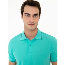 Pierre Cardin Erkek Mint Yeşili Slim Fit Polo Yaka Basic Tişört 50252448-VR090