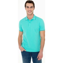 Pierre Cardin Erkek Mint Yeşili Slim Fit Polo Yaka Basic Tişört 50252448-VR090