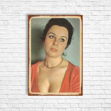 Trend Poster Fatma Girik Retro Ahşap Poster