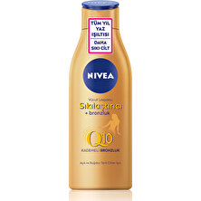 NIVEA Q10 Sıkılaştırıcı ve Bronzluk Vücut Losyonu 200ml,10 Günde Sıkılaştırıcı Krem,Doğal Bronzluk,Açık & Buğday Tenli Cilt