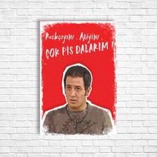 Trend Poster Rockciyim Asiyim Çok Pis Dalarım Retro Ahşap Poster
