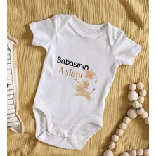 Bk Gift Babasının Aslanı Tasarımlı Bebek Body Zıbın - Model 1