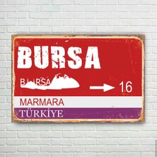 Trend Poster Bursa Plaka Retro Ahşapposter