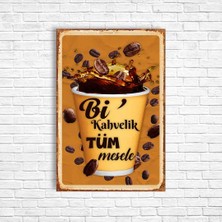 Trend Poster Kahve Retro Ahşap Poster