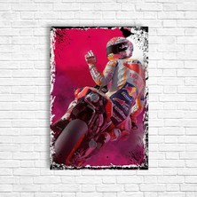 Trend Poster Motosiklet Retro Ahşap Poster