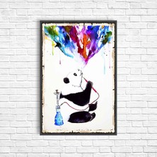 Trend Poster Nargile Retro Ahşap Poster