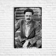 Trend Poster Nazım Hikmet Retro Ahşap Poster