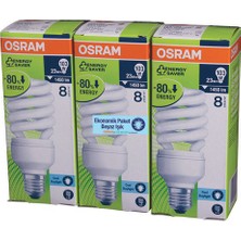 Osram 23W Mini Spiral Enerji Tasarruflu Ampul - Beyaz Işık - 3'lü Paket