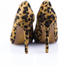 ShoeSSpring Tüylü Leopar Stiletto