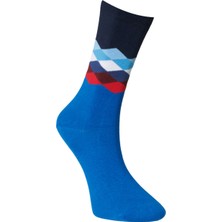 ALTINYILDIZ CLASSICS Erkek Mavi Desenli Mavi Pamuklu Casual Çorap