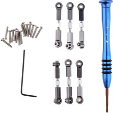 Wltoys A959-B A969 A979 K929 Için Ayarlanabilir Çekme Çubuk Bağlantısı 1/18 Rc Araba Gri Titanyum(Yurt Dışından)