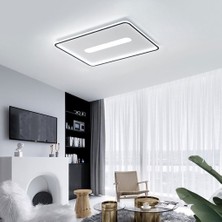 Triolux LED Avize Plafonyer Basıs TRA54113L 60*40cm - Boya Rengi:Siyah - Işık Rengi:3000K Sıcak Beyaz