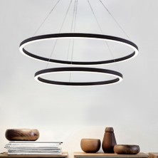 Triolux TRA30042 Eco Ø60 cm LED Avize Sarkıt 2cırkel - Işık Rengi 3000K Sıcak Beyaz