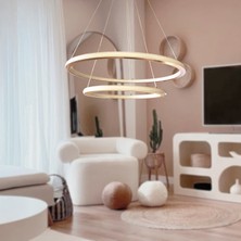 Triolux TRA30052 Eco Ø60 cm LED Avize Sarkıt Saturn - Işık Rengi 3000K Sıcak Beyaz