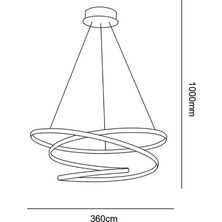 Triolux TRA36501 Eco Ø60 cm LED Avize Sarkıt Freerun - Işık Rengi 6500K Soğuk Beyaz