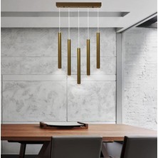 Triolux TRA83055L Eco 5*ø40 mm LED Avize Sarkıt Long Grandetubo - Işık Rengi 6500K Soğuk Beyaz