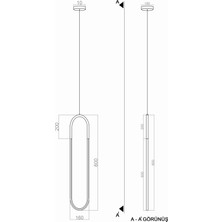 Triolux TRA32022 Eco 80*16 cm LED Avize Sarkıt Mını Parkur - Işık Rengi 4000K Doğal Beyaz