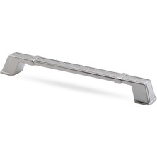 Badem10 Passage Çekmece Dolap Kapak Kulpu Kulbu 192 mm Parlak Krom Metal Kulp