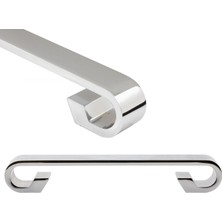Badem10 Barida Mobilya Dolap Kapak Çekmece Kulpu Krom Metal 128 mm