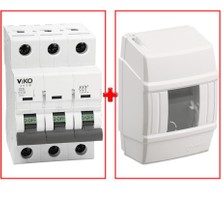 Viko 3 Kutuplu Sigorta 25 Amper C Tipi+1 Adet 3 Lü Sigorta Kutusu