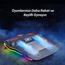 Daytona ST-812 Rgb Işıklı Çift Soğutmalı Laptop Standı