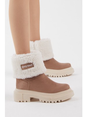 Tonny Black Kadın Vizon Süet Yünlü Rahat Kalıp Bot