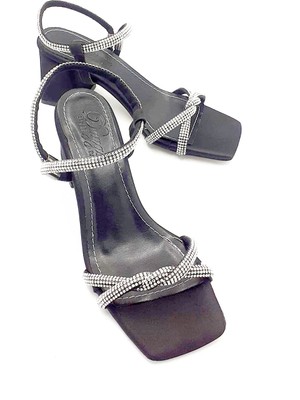 Duygushoesbag After Saten Topuklu Taşlı Kadın Ayakkabıı