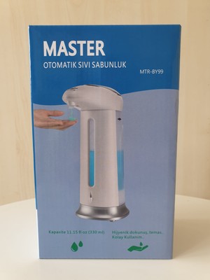 Master Otomatik El Sensörlü Sıvı Sabunluk ve Dezenfektan LED Işık Sensörlü BY99