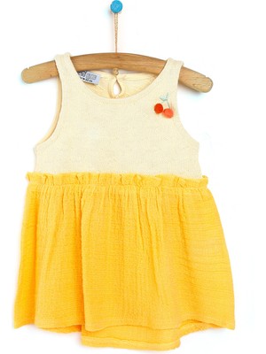 Hellobaby Hello Berry Kız Bebek Modelli Kolsuz Dokuma Elbise