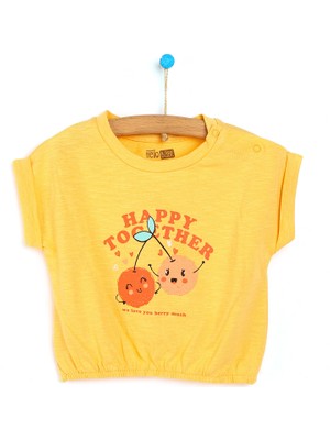 Hellobaby Hello Berry Kız Bebek Grniş Kalıp Katlamalı Kol Tshirt