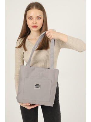 SHAKA U22 Gri 3 Bölmeli Kol Çantası 35X35 cm