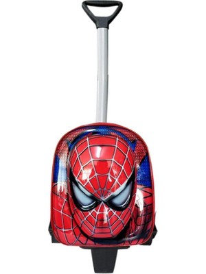 Dzc Kuzenler Avm Çekçekli Spiderman Örümcekli Anaokulu Kreş Çocuk Valiz Sırt Çantası