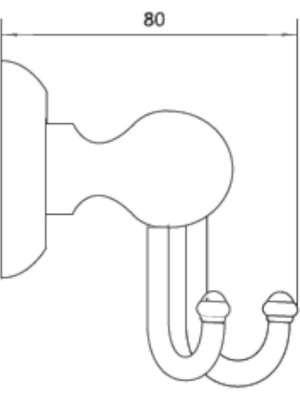 Csk Atlantis Antik Ikili Askılık - Ats 16109