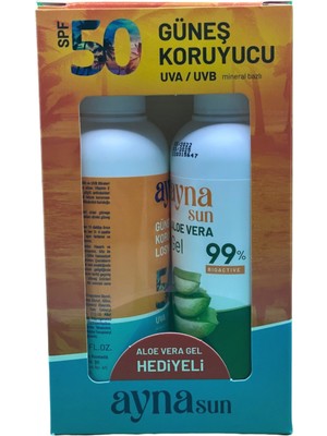 Ayna Sun Gunes 50 Spf 150 Ml+Ayna Sun Aloevera Jel 150 ml Set