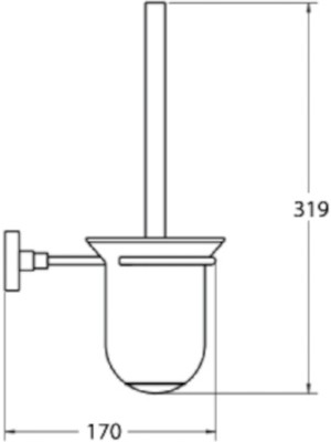 Csk Aksu Krom Klozet Fırçası - Aks 12012