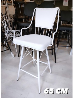 Sandalye Shop Bar Sandalyesi 65 cm Beyaz