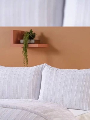 Doqu Home Calısta Pıke Setı Cift Kişilik Beyaz