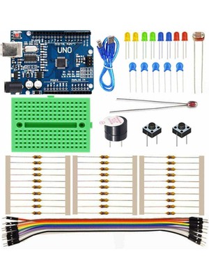 Rakun Robotik Arduino Uno Mini Başlangıç Seti - Yeni Başlayanlara Özel 61 Parça